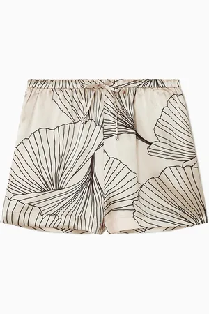 COS Floral-Print Silk Shorts