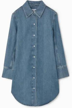 COS Oversized Denim Mini Shirt Dress
