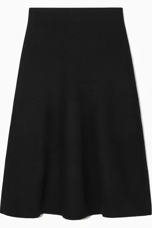 COS Flared Merino Wool Midi Skirt