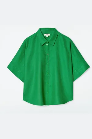 COS Boxy Short-Sleeved Linen Shirt in