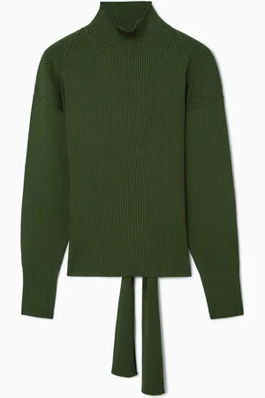 COS Open-Back Ribbed-Knit Top