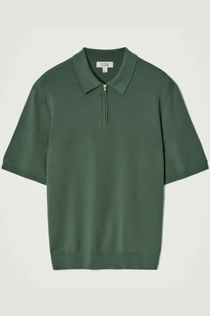 COS Regular Knitted Half-Zip Polo Shirt in