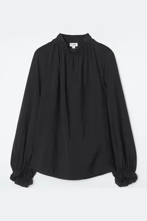 COS Ruffled High-Neck Blouse