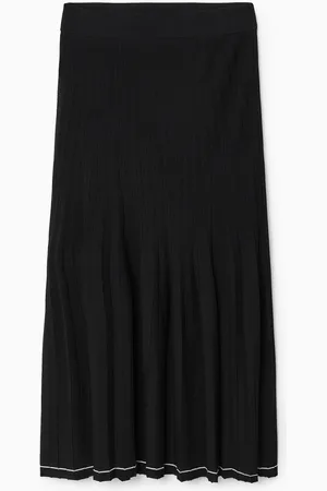 COS Pleated Knitted Midi Skirt