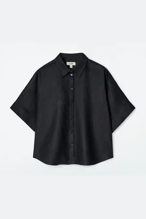 COS Boxy Short-Sleeved Linen Shirt in