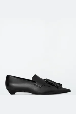 COS Tasselled Leather Kitten-Heel Loafers