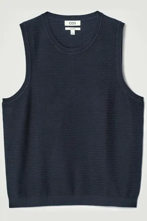 COS Textured Knitted Cotton Tank Top