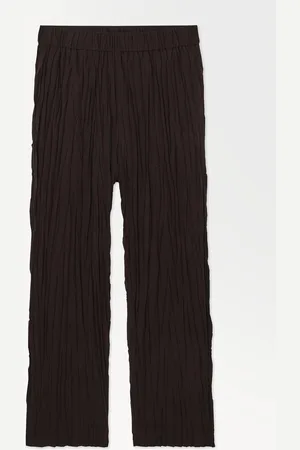 COS The Crinkled Barrel-Leg Trousers in