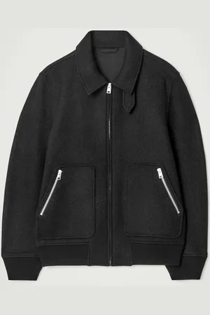 COS Boiled Merino Wool Aviator Jacket