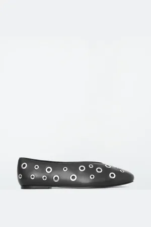 COS Eyelet Leather Ballet Flats
