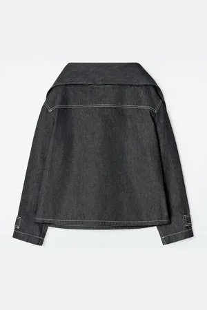 COS Scarf-Detail Raw Denim Top