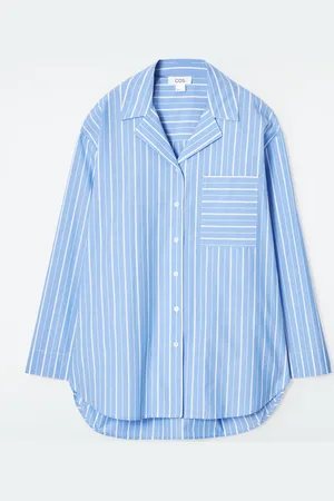 COS Pinstriped Cotton Pyjama Shirt