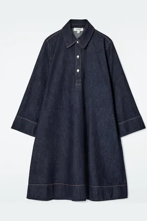 COS A-Line Denim Mini Shirt Dress