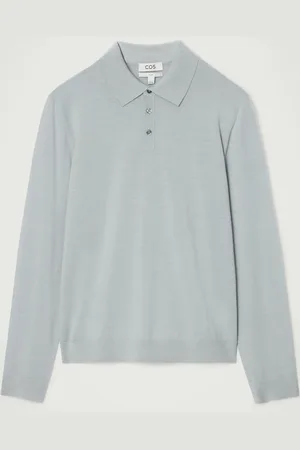 COS Slim Merino Wool Polo Shirt in