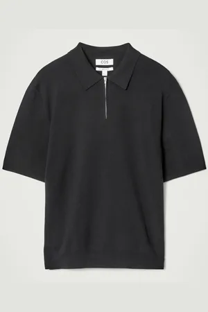 COS Regular Knitted Half-Zip Polo Shirt
