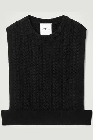 COS Cable-Knit Wool Hybrid Vest
