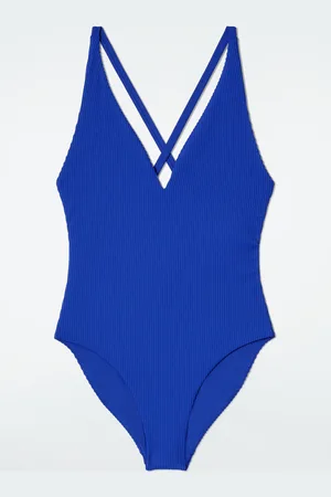 COS Ribbed Crossover-Back Swimsuit