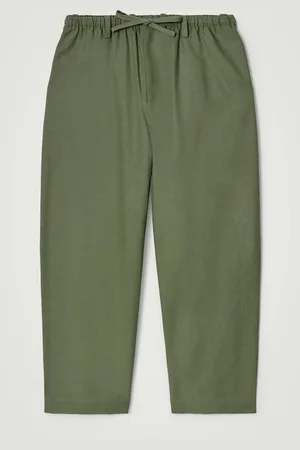 COS Barrel-Leg Drawstring Trousers in