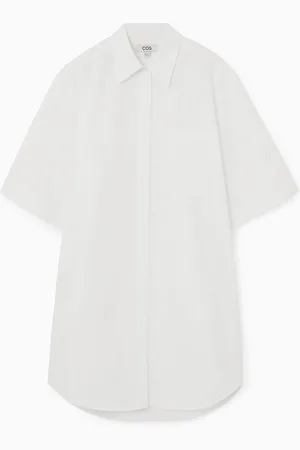 COS Oversized Poplin Mini Shirt Dress