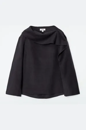 COS Asymmetric Double-Faced Wool Top
