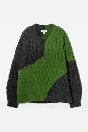 COS Abstract Cable-Knit Merino Wool Jumper
