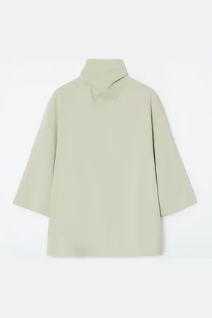 COS Tie-Neck Jersey Top
