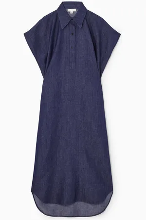 COS Oversized Denim Midi Shirt Dress in