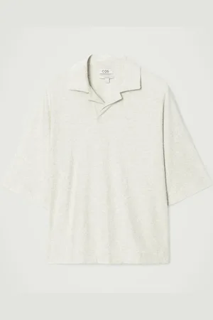 COS Oversized Bouclé-Knit Polo Shirt in