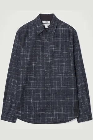 COS Relaxed Checked Wool Overshirt in
