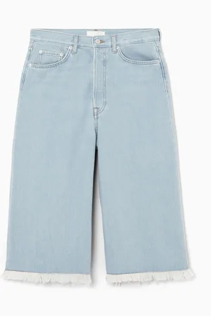 COS Frayed Longline Denim Shorts