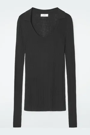 COS The Open-Collar Merino Wool Top