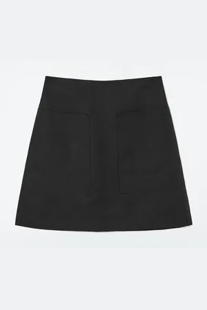 COS A-Line Linen Mini Skirt