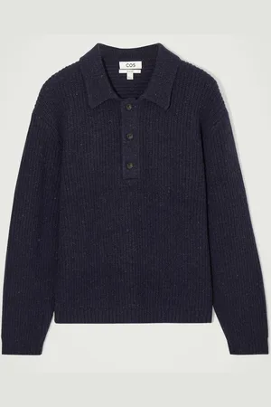 COS Ribbed Wool And Cashmere-Blend Polo Shirt in