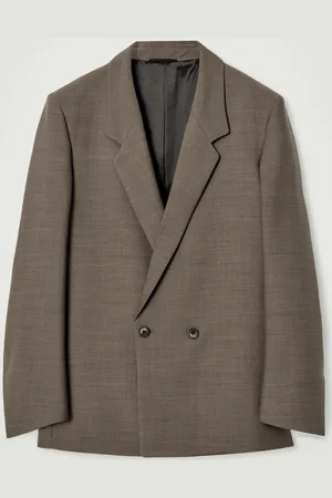 COS Relaxed Double-Breasted Wool-Blend Blazer