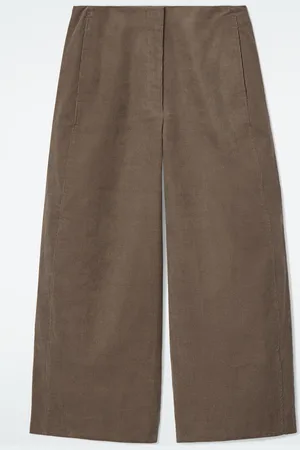 COS Corduroy Barrel-Leg Trousers in