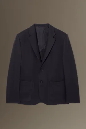 COS Single-Breasted Wool-Jersey Blazer
