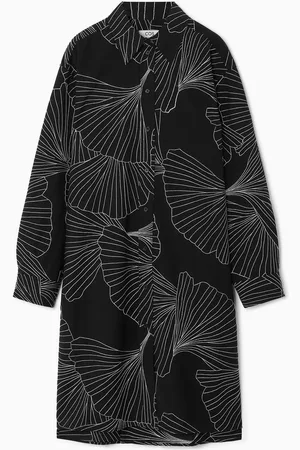 COS Embroidered Wool Shirt Dress