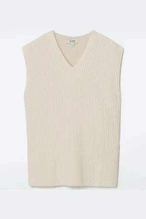COS Ribbed-Knit Hooded Tank Top