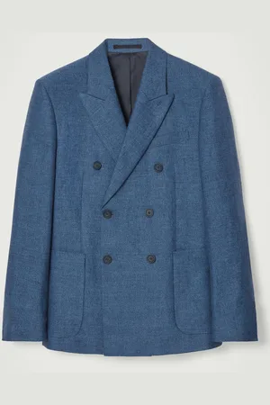 COS Regular Double-Breasted Linen Blazer in
