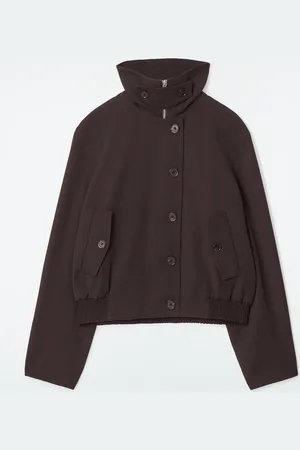 COS Oversized Funnel-Neck Wool-Blend Jacket