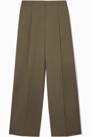 COS Relaxed Wool Wide-Leg Trousers in