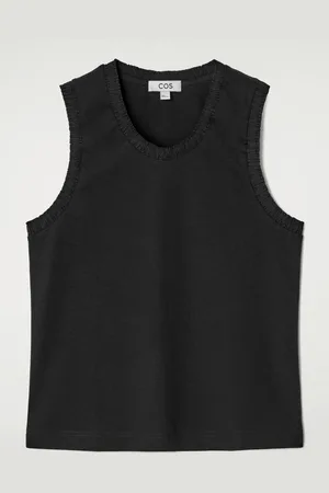 COS Gathered Cotton Tank Top