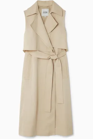 COS Sleeveless Linen-Blend Trench Coat in
