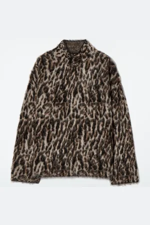 COS Leopard-Jacquard Mohair-Blend Jumper