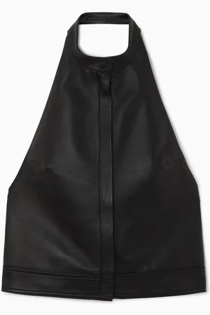 COS Leather Halterneck Racer Top