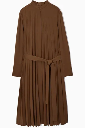 COS Pleated Wool-Blend Shirt Dress