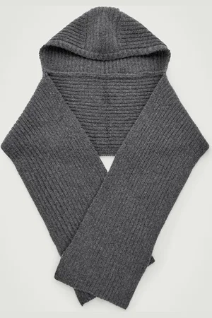 COS Hooded Ribbed Cashmere-Blend Scarf