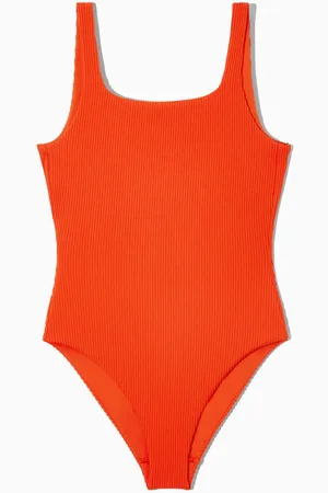 COS Square-Neck Ribbed Swimsuit