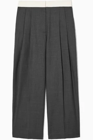 COS Relaxed Deconstructed Wool Wide-Leg Trousers in