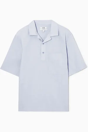 COS Relaxed Half-Placket Cotton Shirt in